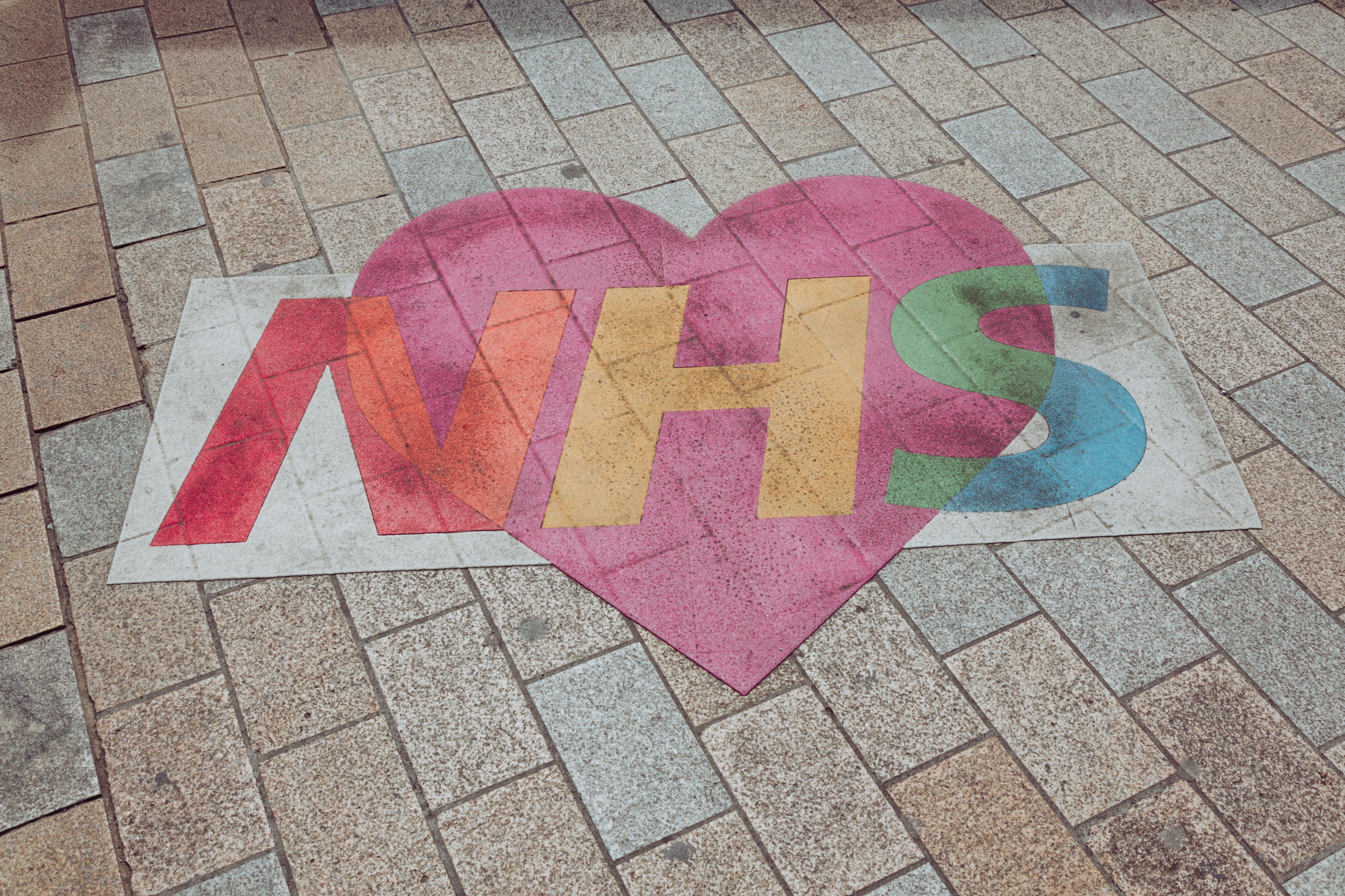 NHS mural paved onto ground
