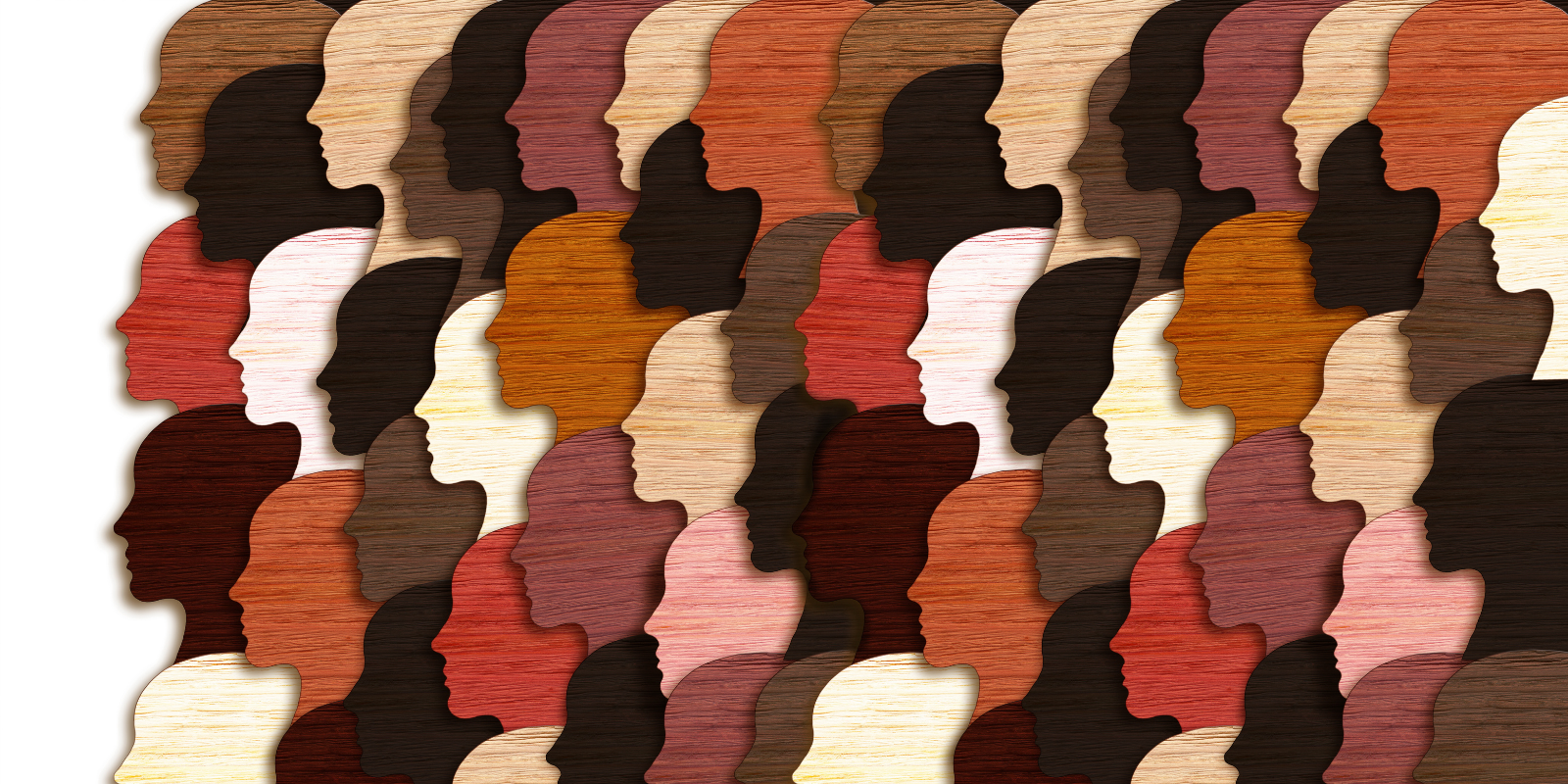 silhouettes of faces 