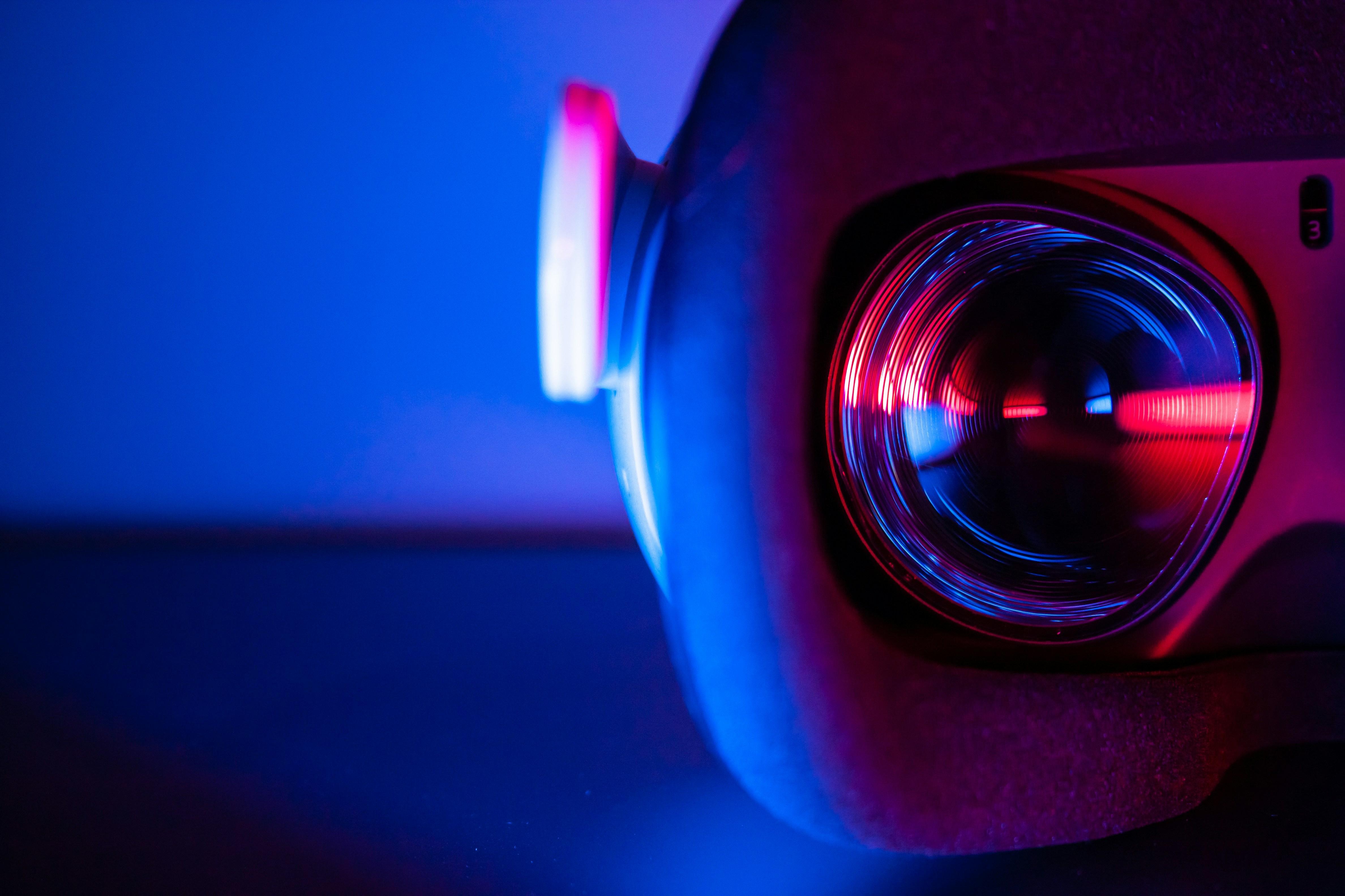 closeup of a VR headset