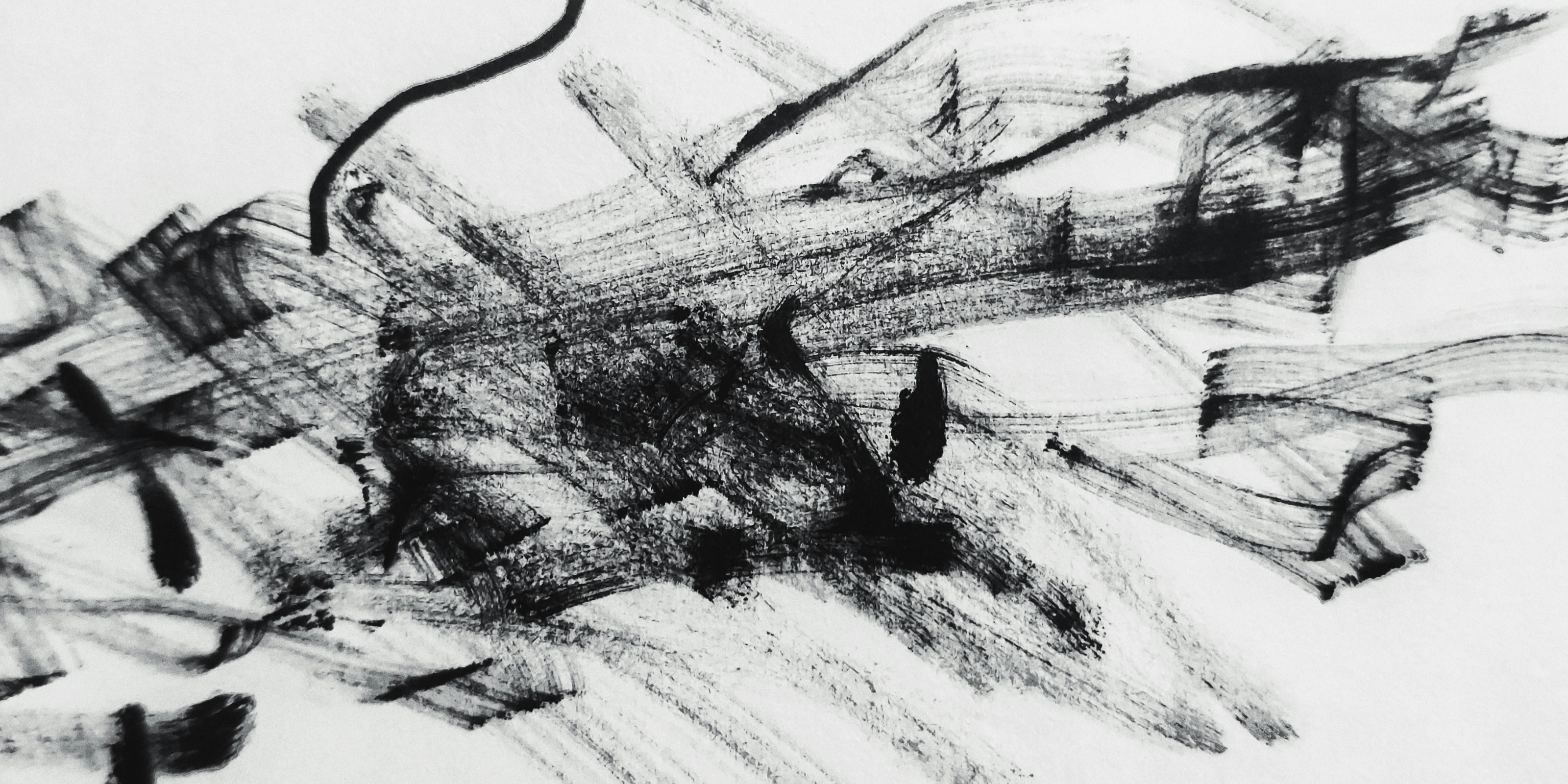 charcoal splatter