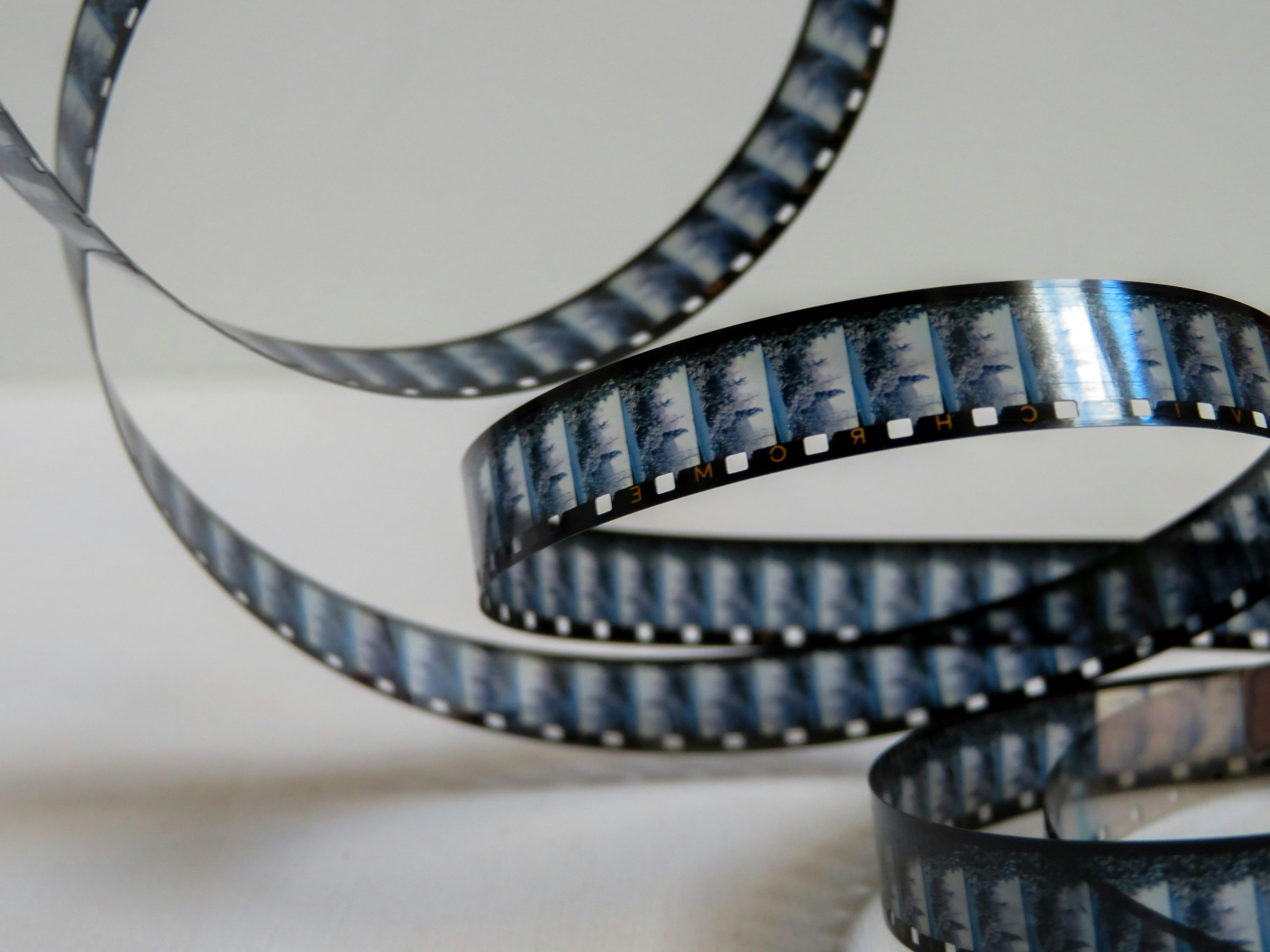 film strip on a white background