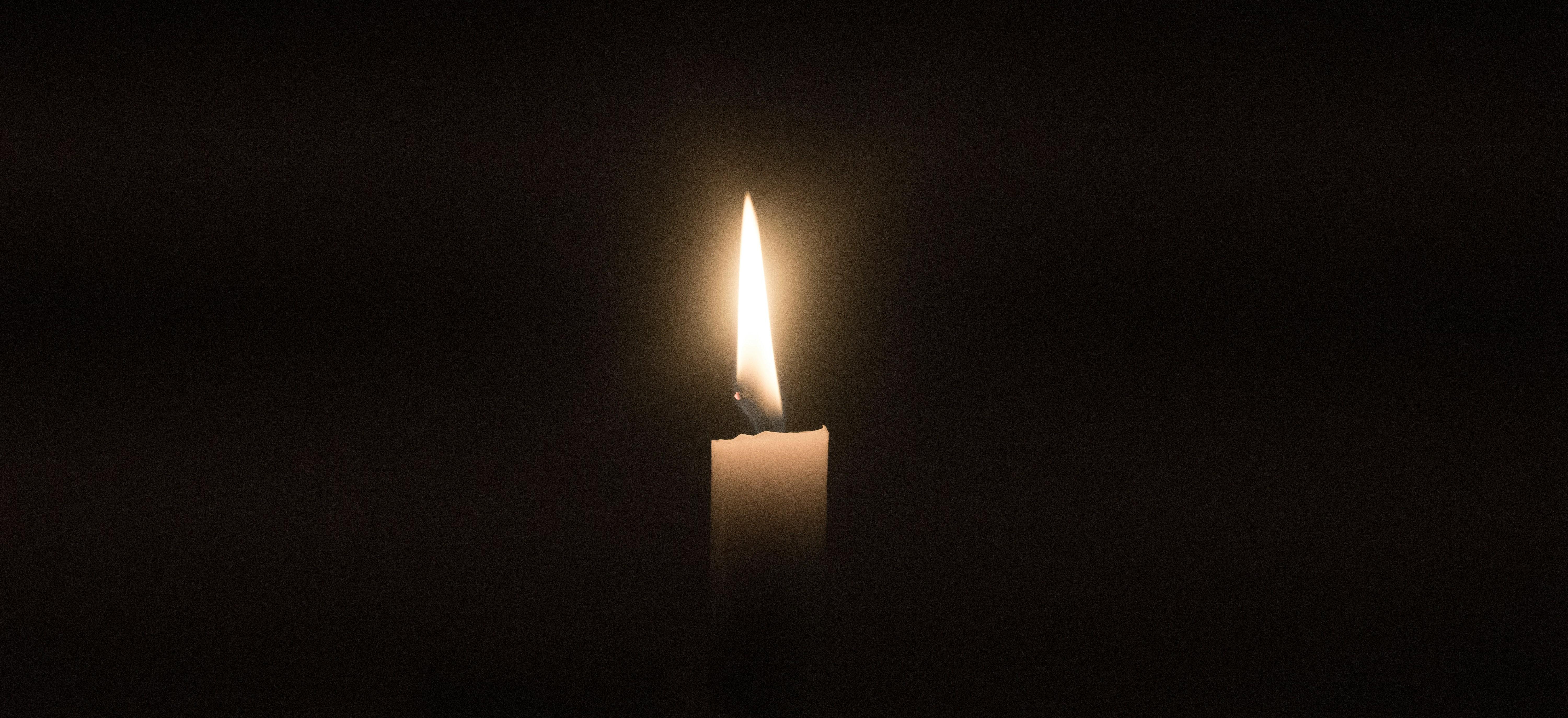 a candle in the dark