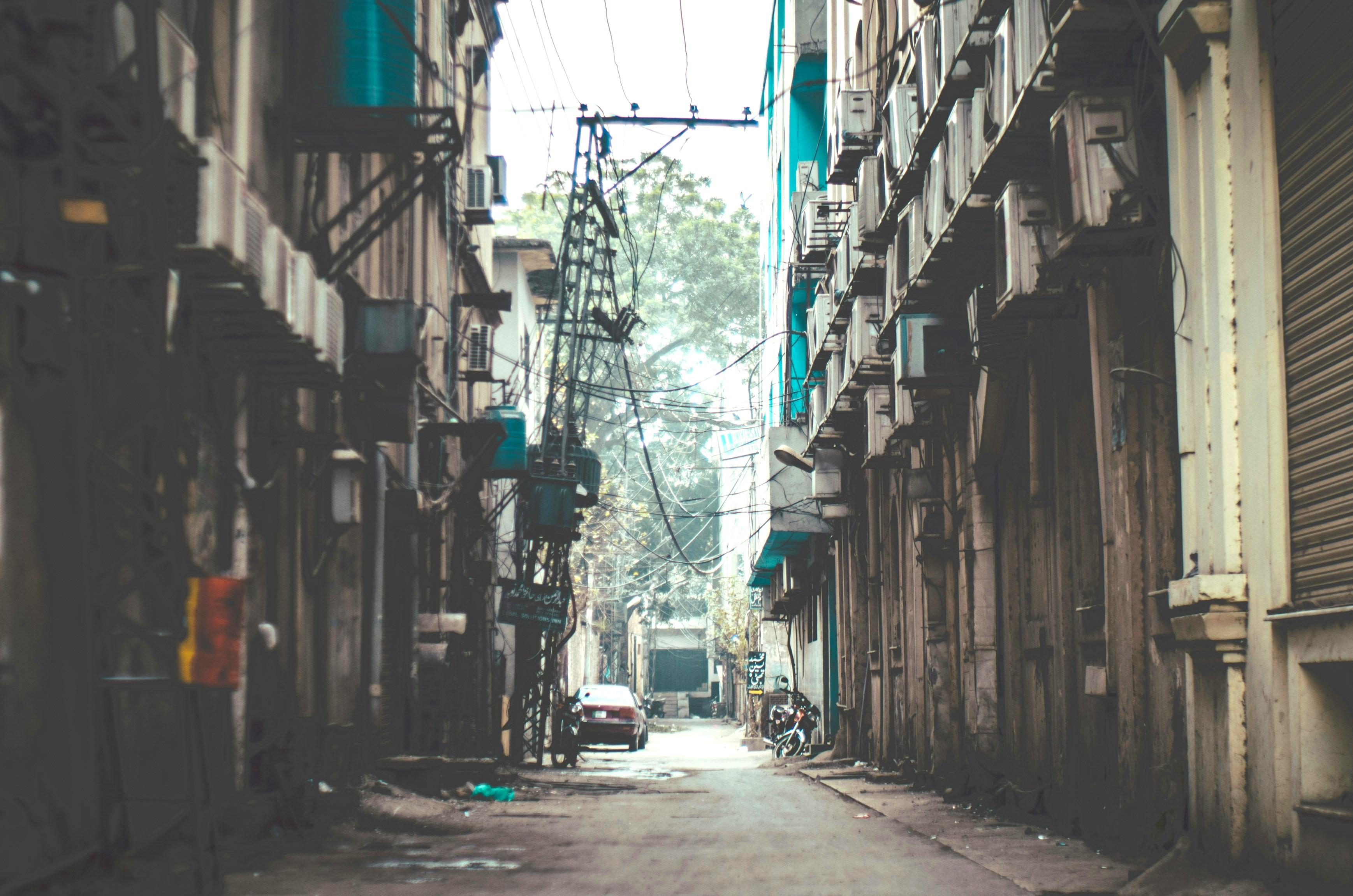 an alleyway in Pakistan