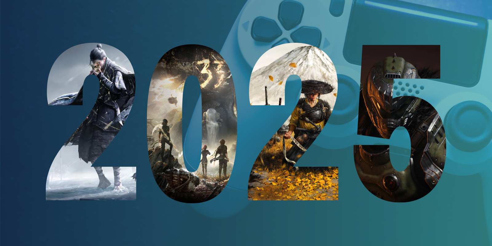 images of anticipated video games inside the numbers 2025 