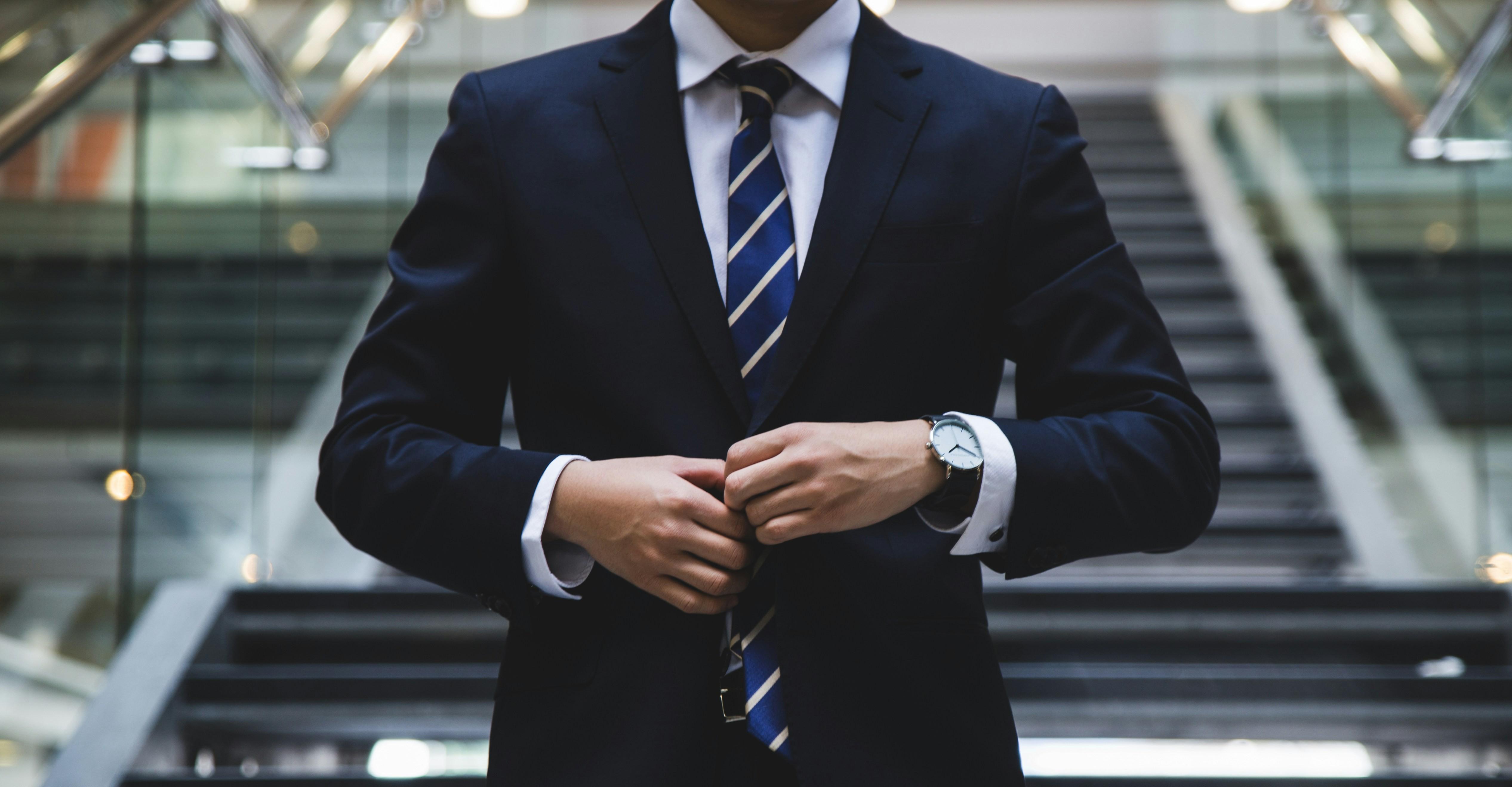 man wearing a suit