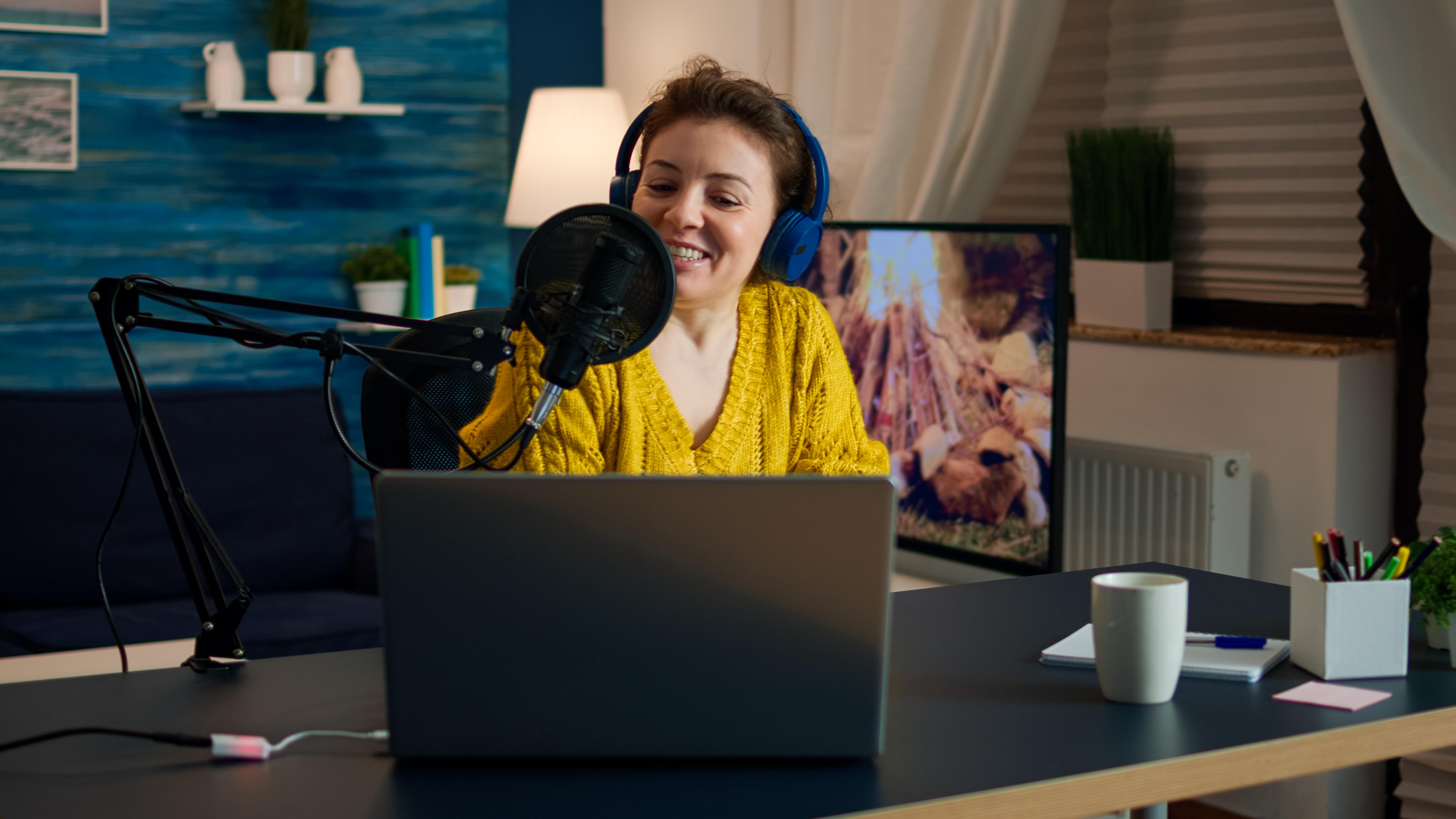 woman live streaming