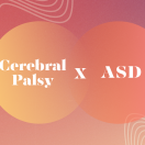 two gradient circles overlapping one says "Cerebral Palsy" and the other "ASD"