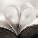 book pages in the shape of a heart