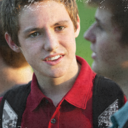 two teen boys talking