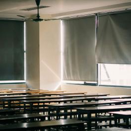 dark empty classroom