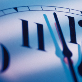 clock showing near midnight