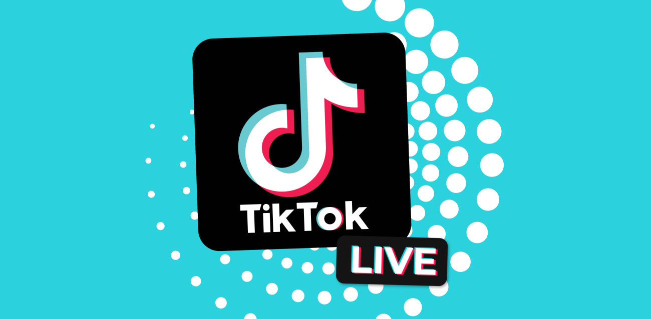 TikTok LIVE logo on a blue background