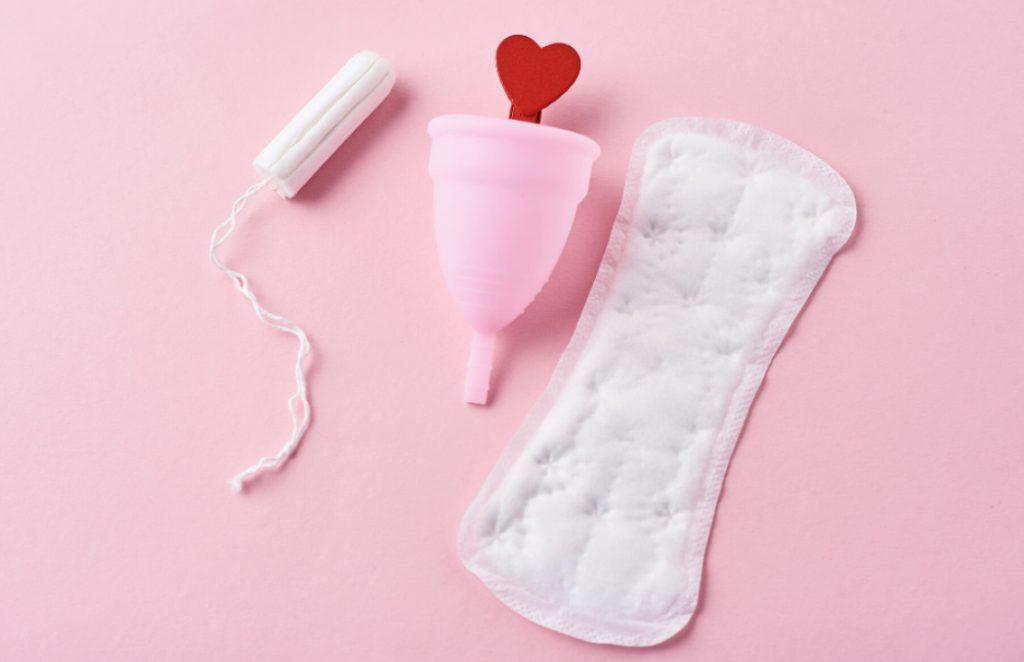 Pads,tampons and mensturation cups.