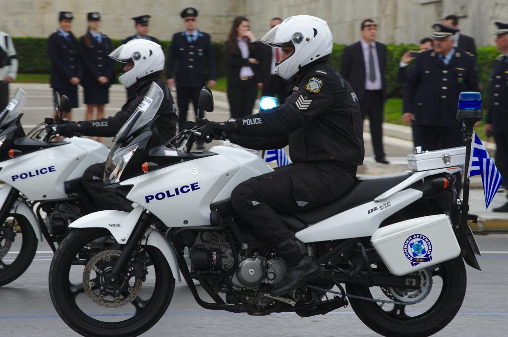 Greek officers on motorcycles