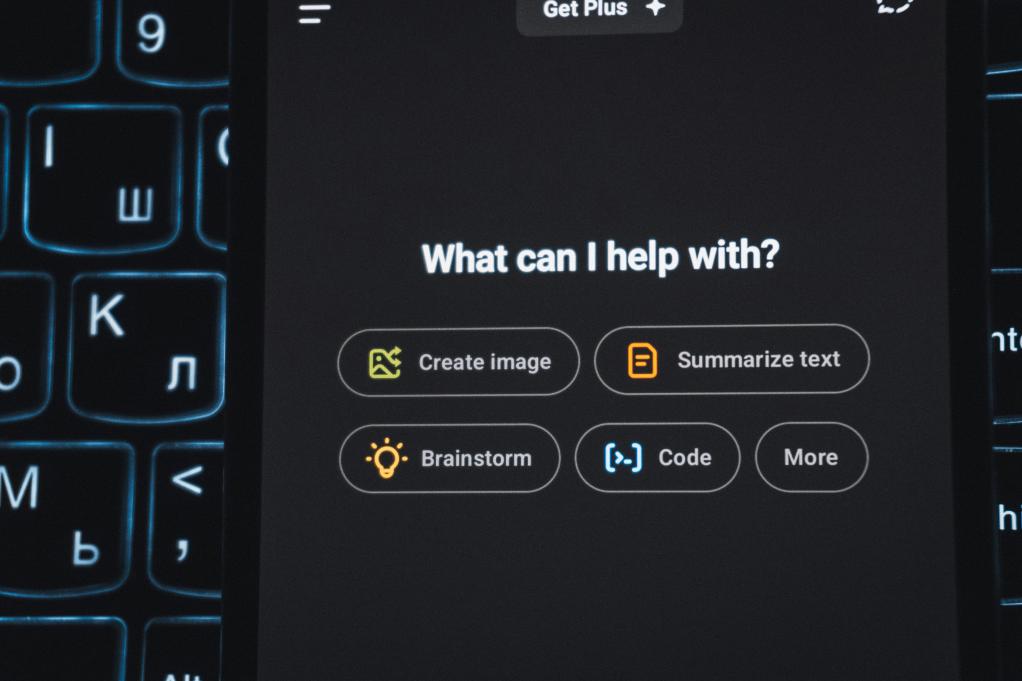 A black screen with the initial Chat GPT prompt.
