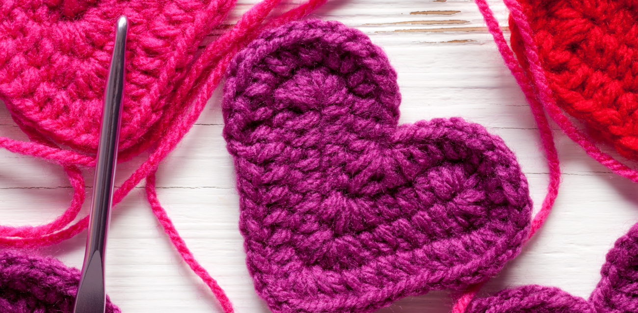 a crochet heart